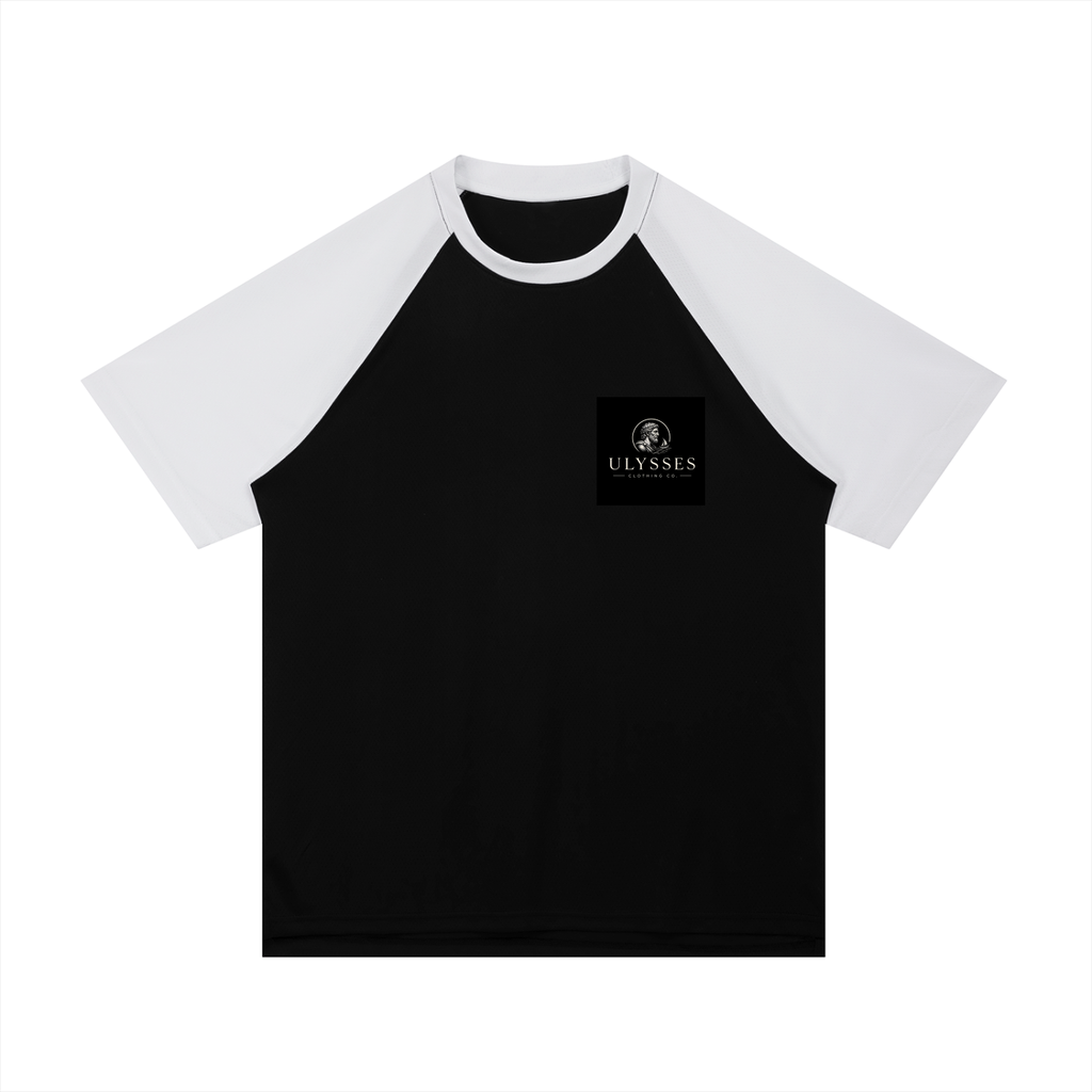 Contrast Raglan Sleeve Mesh T-Shirt