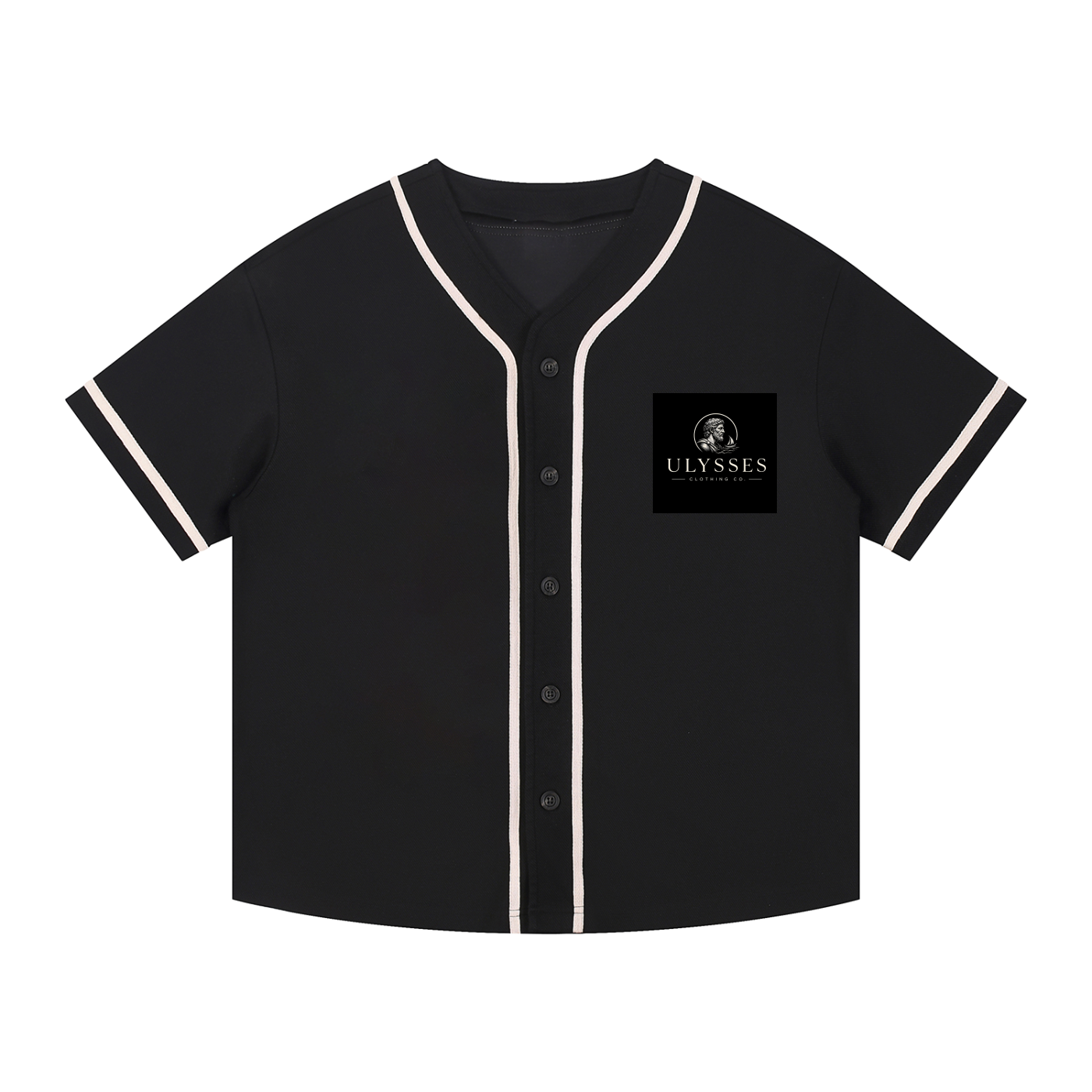 Contrast Piped Button-Up Jersey